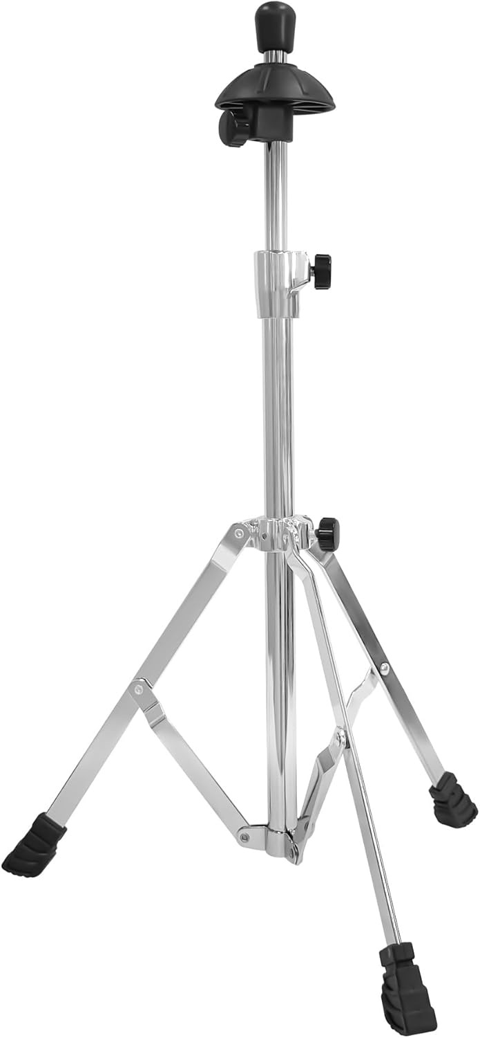 Earthtec Silver Folding Trombone Stand Retractable Height Adjustment, Triangular Stable Construction for Standard-sized Trombone