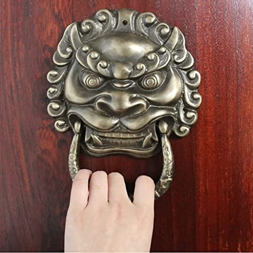 Amazon.co.jp: 真鍮ドアノッカーライオンアンティーク中国ドアノッカー 