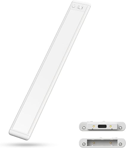 Iluminación para debajo del gabinete de 15 pulgadas, luz LED expandible con controles de sensor, temperatura de color ajustable y brillo,