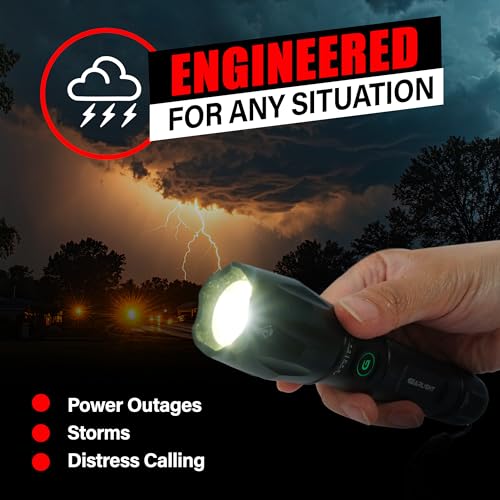 Image of GearLight S1000 LED Tactical Flashlight - High Lumens, USB-C Fast Charging, Dual-Button, IPX4 Water-Resistant, Pocket-Sized for Camping & Emergencies with Batteries - 2 Pack, (Rechargeable)