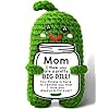 Funny mom christmas gifts 2024 stocking stuffers for mama best mom ever unique birthday present for mom from daughter and son handmade crochet pickle  urban country home decor