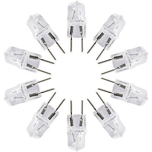 ETOPLIGHTING Set of 10, 20 Watt Halogen Bi-Pin Light Bulb, JCD Type 120 Volt, G8 Base, 10XG8-120V-20W