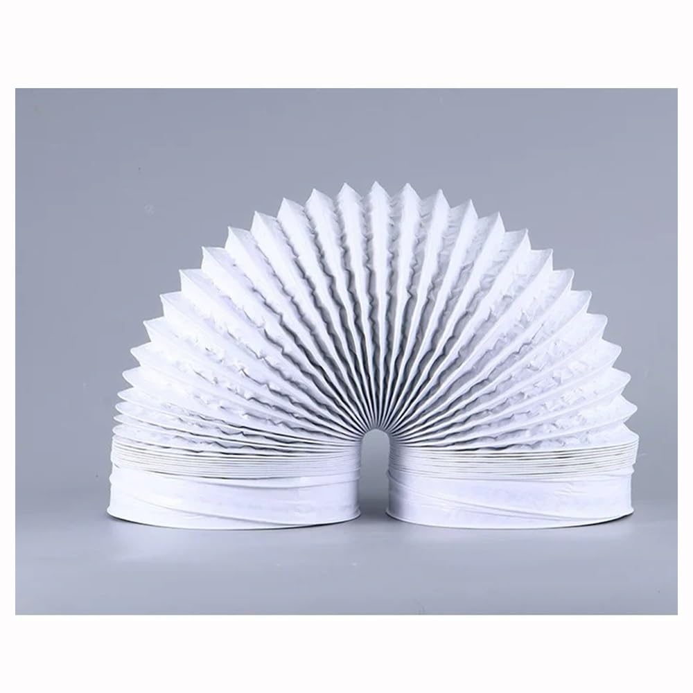 Zqagbaod 170Mm Exhaust Pipe,Pvc Aluminum Foil Ventilation Pipe White Composite Flexible Hose Scalable Smoke Tube(,5Meter)