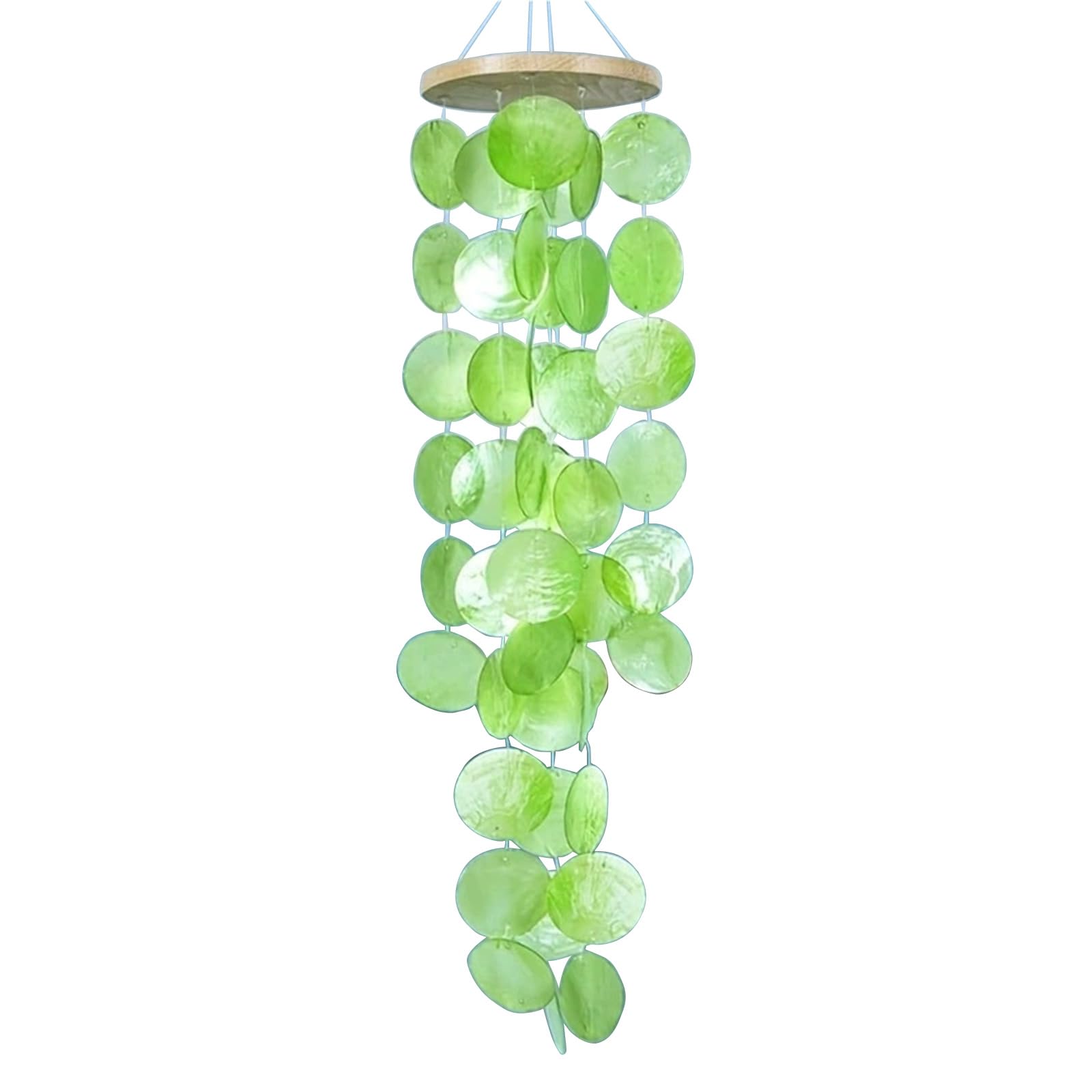Coastal Type Windchimes Decorative Colored Capiz Shells for Indoor and Outdoor Space for Home Garden