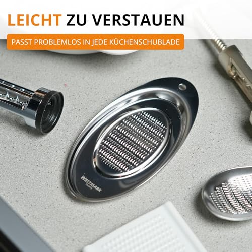 Foto von Westmark Ingwer-/Gewürzreibe, oval, 14,2 x 0,7 x 0,9 cm, Rostfreier Edelstahl, Silber, 11562260