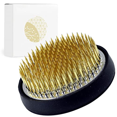 Wazakura 2.4" (61mm) Round Brass Ikebana Kenzan Flower Pin F