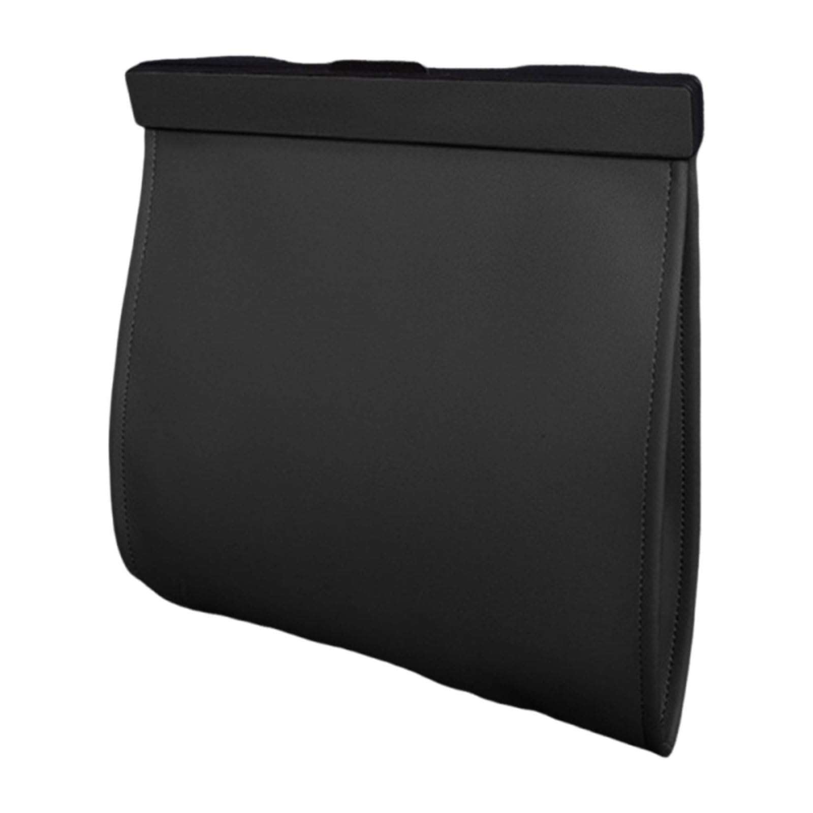 PU Leather Vehicle Trash Bin Easy Installation Attractive Seat Rear Trash Pouch Leather Vehicle Garbage Bin Long-Lasting, Black-picture-16