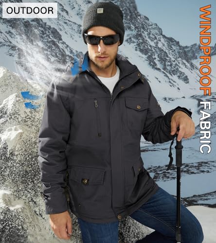 EKLENTSON Men's Warm Winter Coat Fleece Lined Military Jacket Thick Cotton Parka Jacket Warm Cargo Coat with Hood
EKLENTSON Men's Thick Winter Coat Fleece Lined Military Jacket Warm Cotton Parka Work Coat with Hood
EKLENTSON Men's Military Style Wint