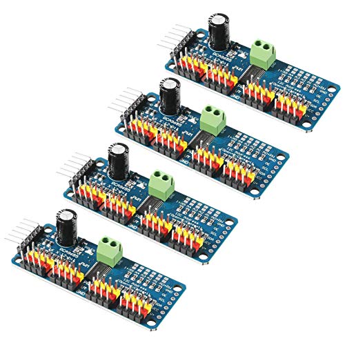 Image of Dorhea 4PCS PCA9685 16 Channel 12 Bit PWM Servo Driver Board IIC Interface PCA9685 Module Controller Compatible with Raspberry Pi