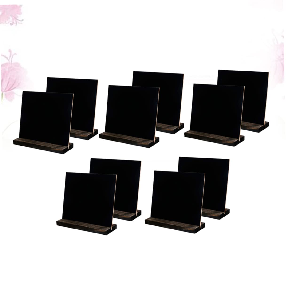 Kleiner Kreidetafelschilder 10 Stück aus Density Board Schwarz