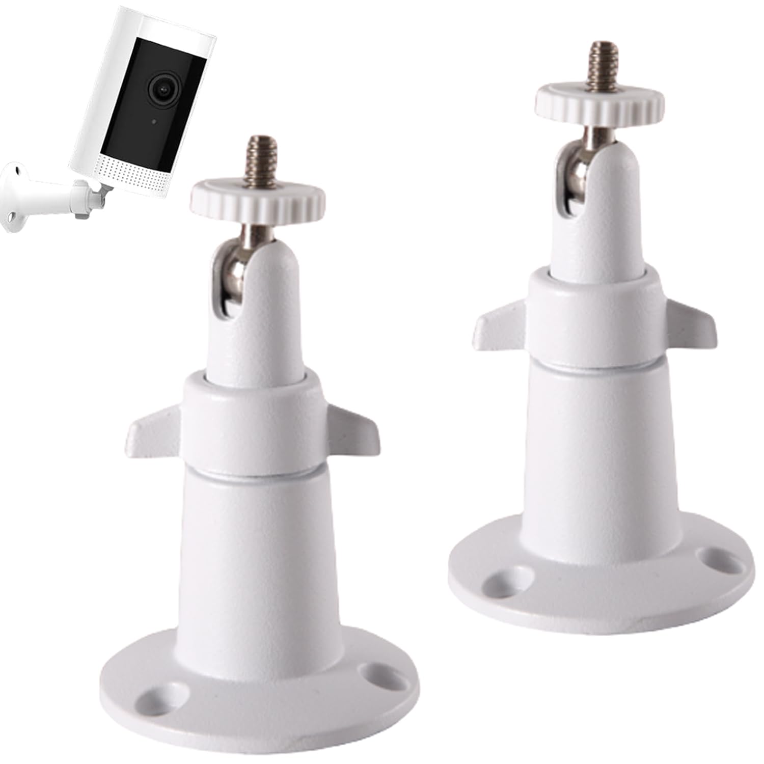 Security Camera Mount Ring Camera Mounting Bracket Stick Up Mount 360 Degree Indoor and Outdoor Use Easy Installation for Ring Surveillance