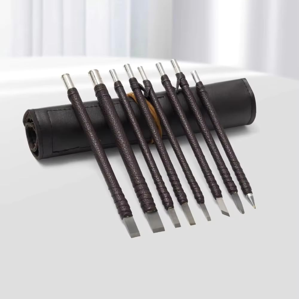 Set di 8 coltelli da taglio in acciaio al tungsteno