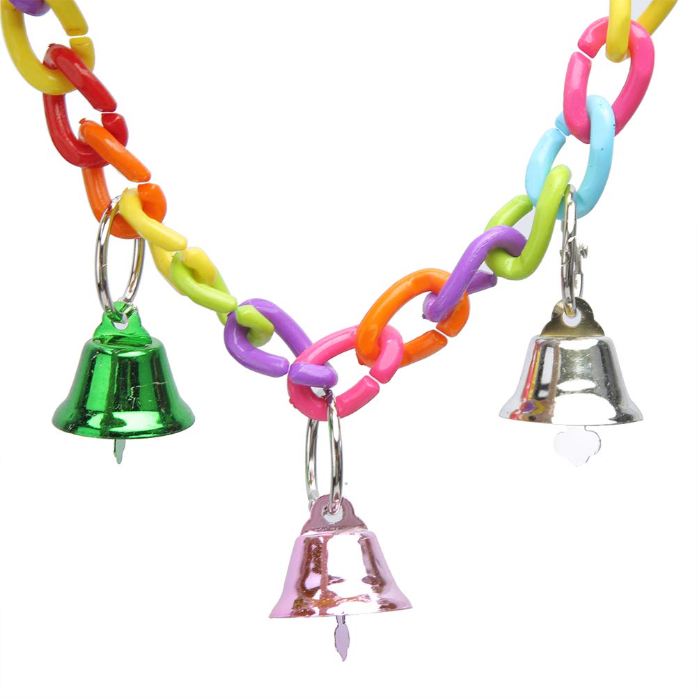 3PCS Bird Chewing Toy Set | Colorful Blocks String/Frosted Rod/Ladder Swing | Wood Parrot Biting Toy | Cage Accessory for Parrots & Small Birds