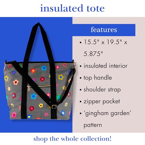 kate spade new york Large Capacity Insulated Cooler Tote Bag, Soft Sided Portable Beach Cooler with Shoulder Strap3