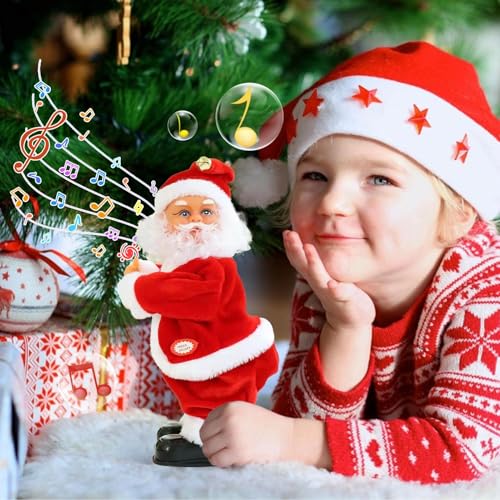 Père Noël musical secouant et automate animé pour décoration de Noël