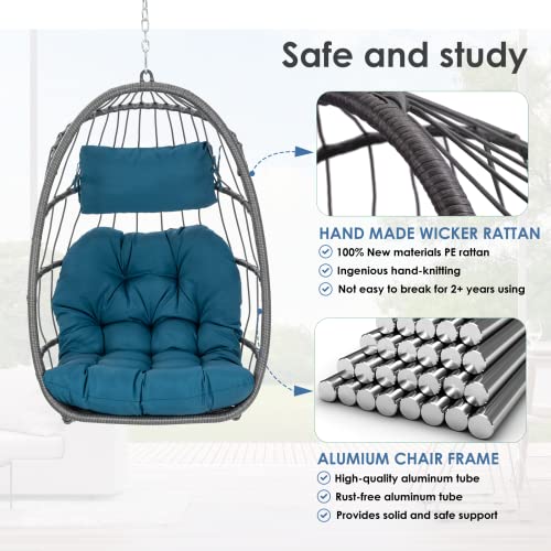 Xiao Wei QH2019 Hanging Egg Chair - Patio Rattan Wicker Swing Egg Chair Hammock Chair thumb #1