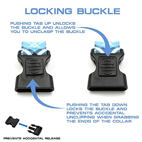 Image of Max and Neo Plaid Pattern NEO Dog Collar - We Donate a Collar to a Dog Rescue for Every Collar Sold (Green, Medium)