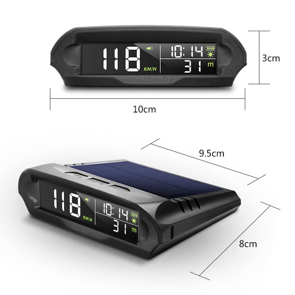 1 Set Universal HUD X 98 Car Solar Digital Meter GPS Tachimetro Allarme velocità Eccessiva Distanza Altitudine Up Display Tempo Auto Solare Altitudine Temperatura Allarme velocità