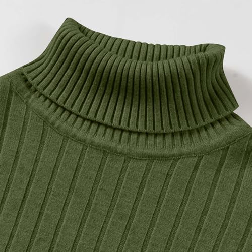 Mens Sweaters Turtleneck Lightweight Ribbed Slim Fit Knitted Pullover Ultra Soft Casual Fall Winter Warm Sweater3