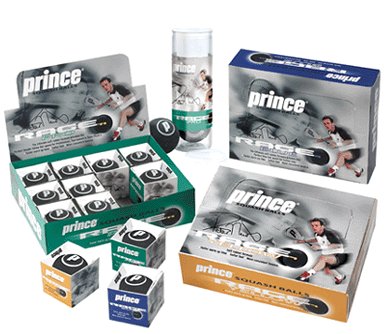 Prince Rage Pro Double Yellow Dot Squash Ball - One Dozen