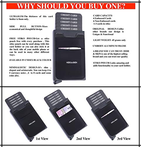 Image of HIDE & SKIN Metal Men & Women's RFID Protection Card Sleeve (HS-CC1 Black)