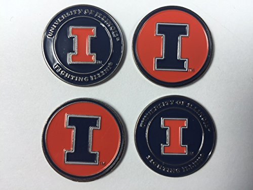 Illinois Fighting Illini Golf Ball Markers 4-Pack