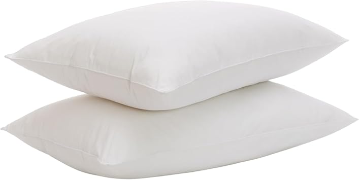Westin Hotel Luxury Firm Pillow Supportive Down Alternative Fiber Fill Hypoallergenic and Breathable for Side and Back Sleepers | 2 Queen Size Pillows