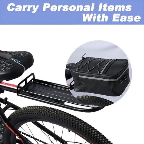 Fahrradgepäckträger aus Aluminiumlegierung, einziehbarer Fahrradgepäckträger, universeller Fahrradträger, MTB-Gepäckträger, maximale Traglast 10 kg (Schraubmontage)