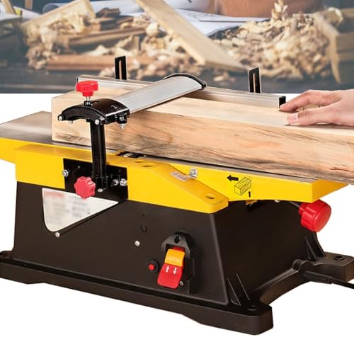 Cepillador de madera de benchtop eléctrico, carpinteros multifuncionales de la 6 pulgadas, la cepilladora de corte ajustable de 1800W 12000 rpm para el grosor de corte