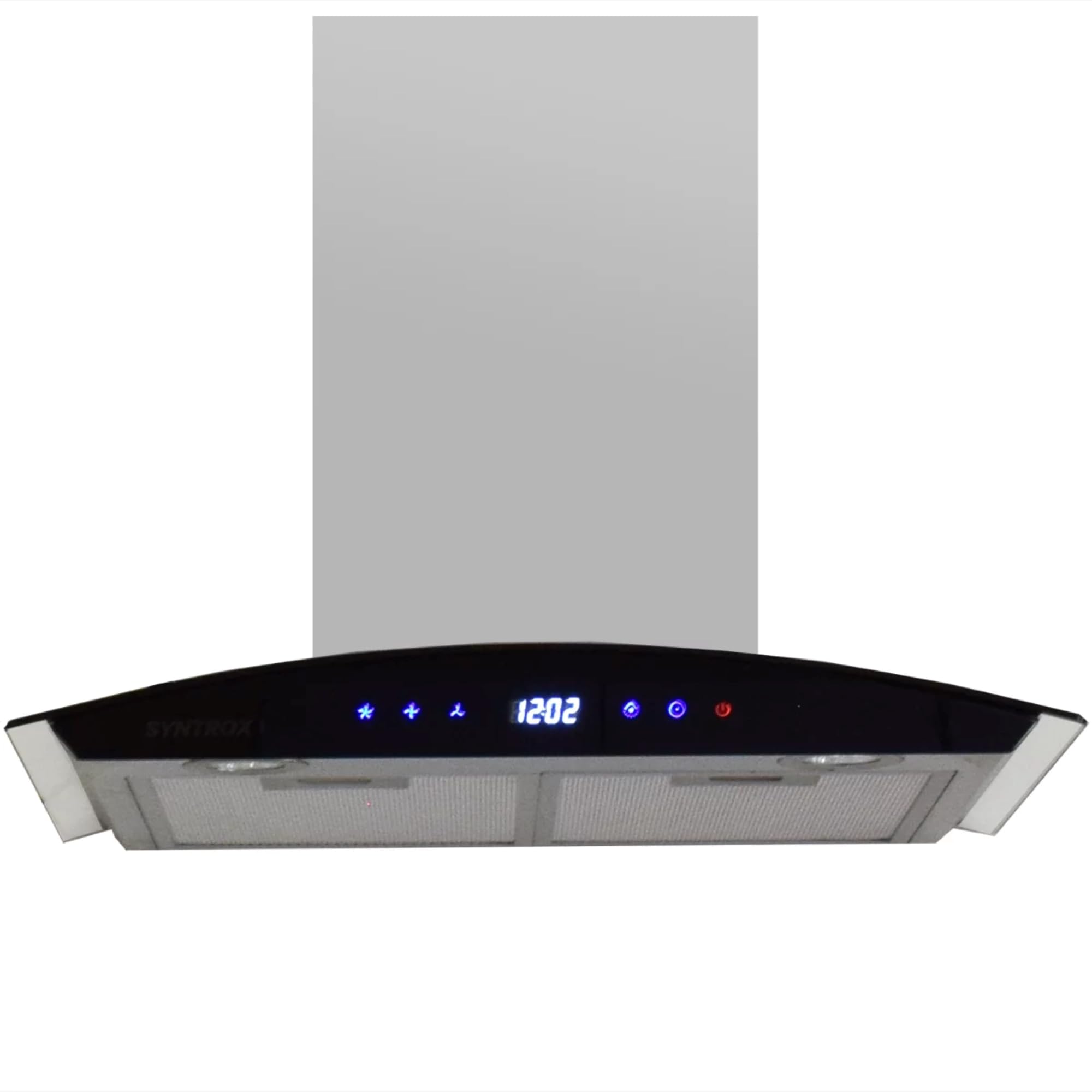 Syntrox Germany Dunstabzugshaube 60 cm Touch Screen 3 Leistungsstufen Spülmaschinenfeste Fettfilter Flüsterleiser Betrieb