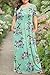 LONGYUAN Women's Plus Size Maxi Dresses for Curvy Women Summer Short Sleeve Casual 2026 Long Dress Mint Green XL