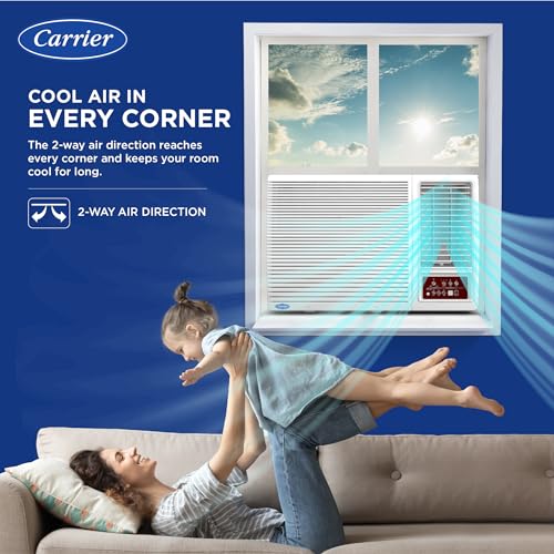 Image of Carrier 1.5 Ton 5 Star Inverter Window AC(Copper,High Density Filter for Dust Filtration, 2Way Air Directional Control, Estra EXi -CIW18SC5R32F0,White)