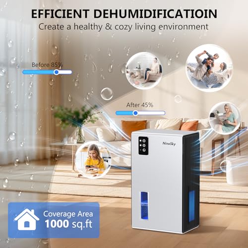 Ninesky Dehumidifier For Home, 95 Oz Water Tank, thumb #4