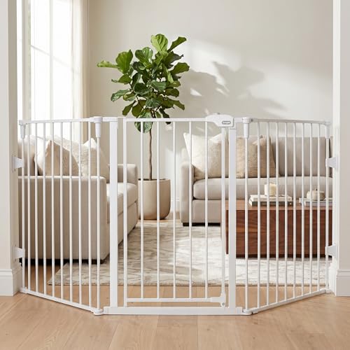 Regalo 76 Inch Super Wide Configurable Baby Gate, Includes 4 Pack of Wall Mounts and Hardware