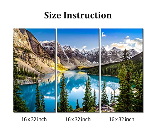 Colorado Wall Art 3 Pieces Snow Mountain And Lake National Park Landscape Modern Artwork Painting Print On Canvas Framed Picture For Living Room Home Decoration #TOP6