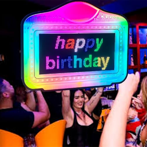 LYDZUSDP LED Digital VIP Bottle Presenter,Color Letter Billboard,Programming Scrolling Billboard,App Programmable