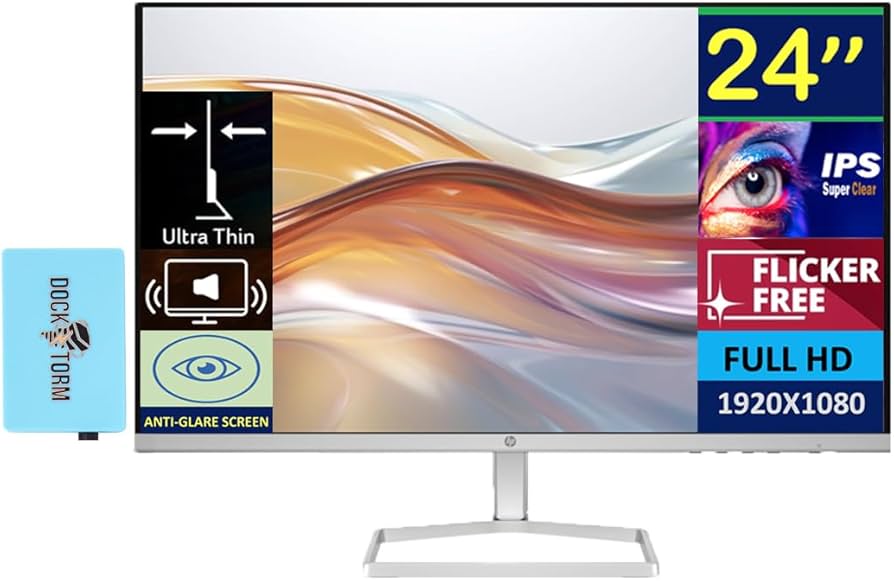 Amazon.com: HP 24 Monitor with Dual 2W Speakers (Replaces M24fwa