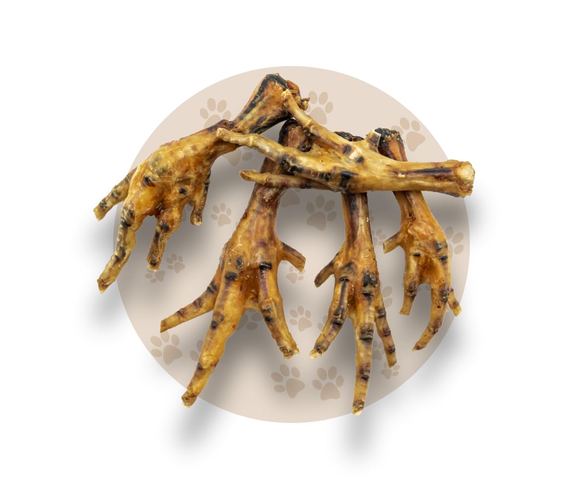 Warnick's Hundesnack Vorratspack Hühnerfüße braun getrocknet - 5 kg | Naturkausnack für Hunde aus 100% Huhn - Ideal auch für kleine Hunde - Schonend getrocknet ohne Zusätze - Zahnpflege