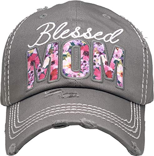 Image of Funky Junque Womens Baseball Cap Distressed Vintage Unconstructed Embroidered Dad Hat