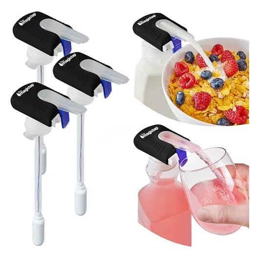 The Magic Tap Automatic Drink Dispenser - Hands-Free Beverage Dispenser for Fridge - Perfect for Milk, Juice - Gifts for Women & Men - 3 Pack, Black