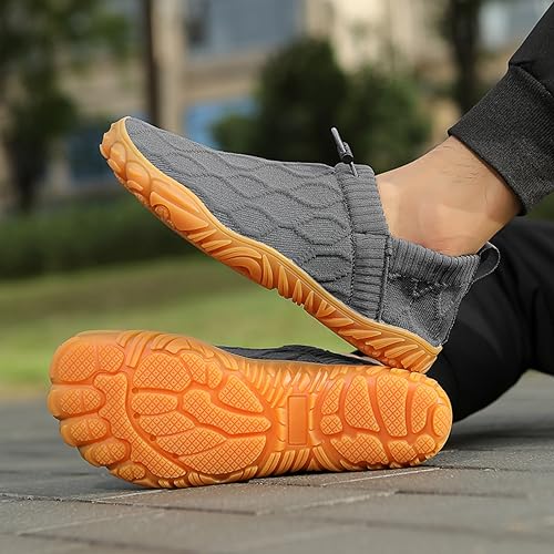 UMANPOO Men Hiking Water Shoes Barefoot Running Slip On Sneakers Casual Walking Slippers Gym Sock Flats Loafers Non Slip4