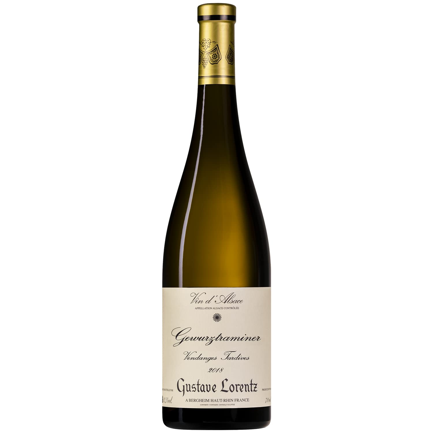Alsace Gewurztraminer Vendanges Tardives Altenberg de Bergheim - Blanc 2018 - Gustave Lorentz - Vin Blanc d' Alsace (75cl) BIO