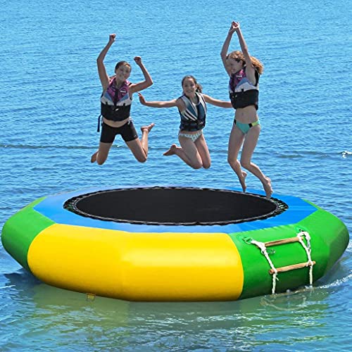 Wotryit 10 Ft Inflatable Water Trampoline Bounce Swim Platform Inflatable Bouncer Jump Water Trampoline Bounce Swim Platform for Water Sports,Weight Capacity 500Lbs - Thumbnail 5