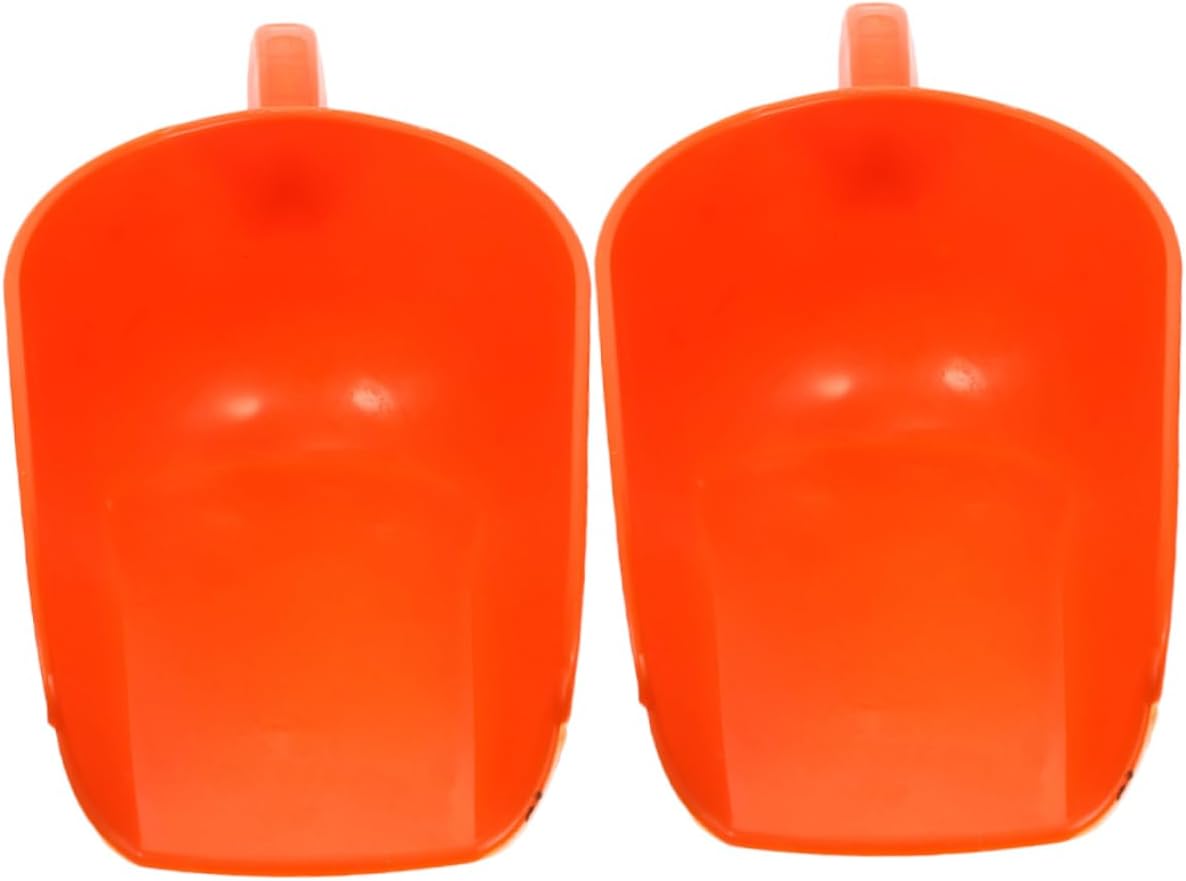 Kisangel 4pcs Poultry Shovel Thicken Farm Scoop for Convenient Poultry Feeding Ergonomic Design for Easy