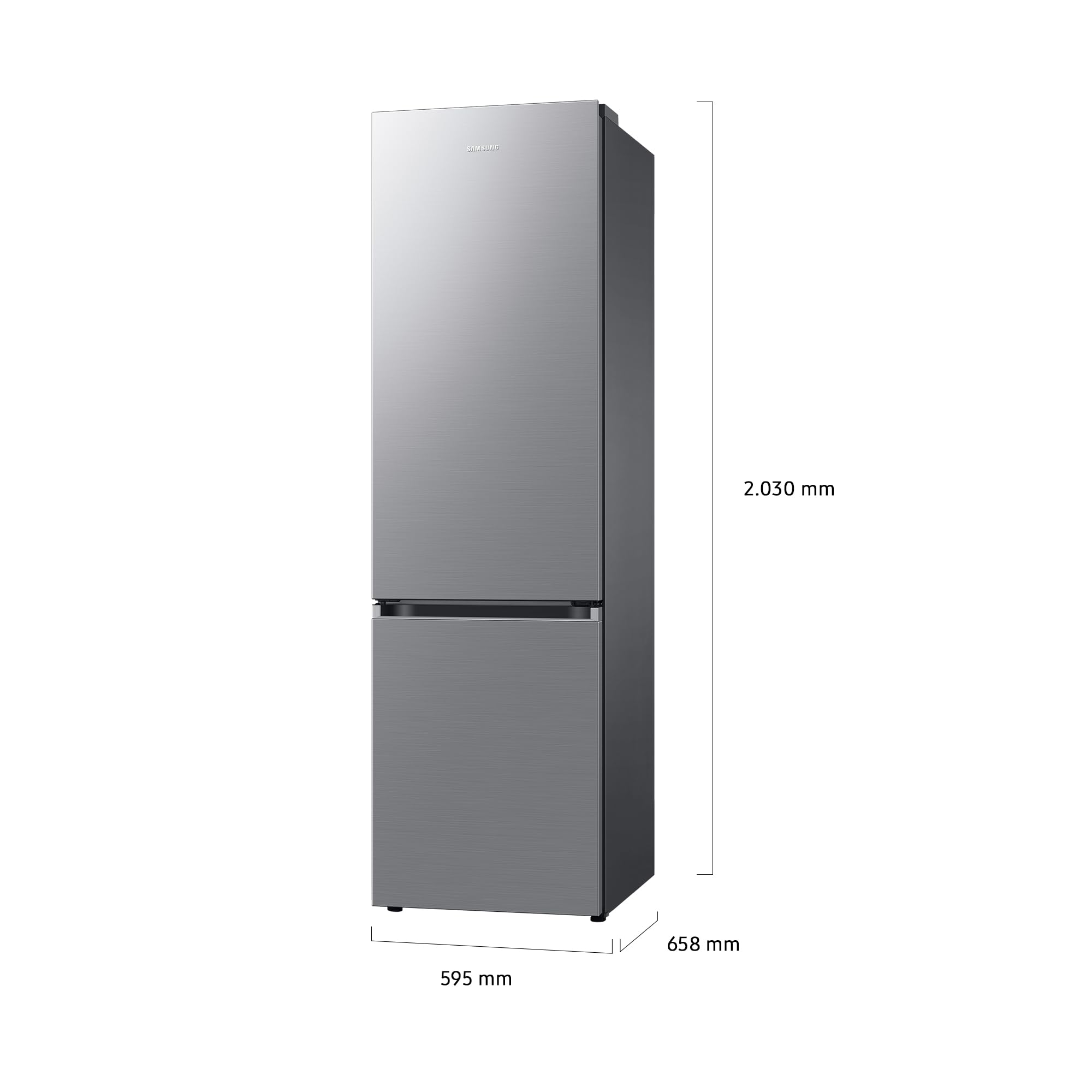 Samsung Frigorífico Combi No Frost 203cm 387L SpaceMax RB38C607AS9/EF | Twin Cooling Plus, Máxima eficiencia energética, SmartThings AI Energy Mode, Cajón Optimal Fresh+, Gran Capacidad
