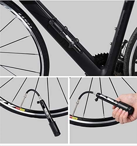 Lyrovo Aluminium Pump for Cycle, Bicycle, Car, Football and Balloon Foot Pump Tire Inflator 17 x 3 x 3 cm, Black 5 518B6 Z0MzL