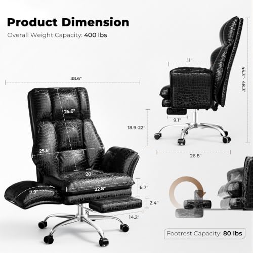 Image of Big and Tall Office Chair, Flip Armrests for Pets & Cross Legged Sitting