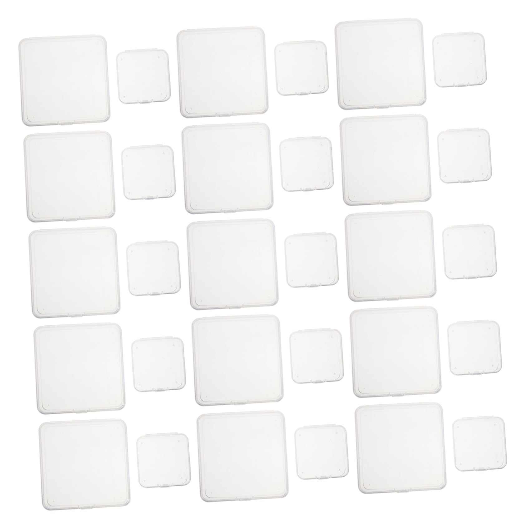 Boîte de rangement plastique transparent rectada pour bijoux et petit contenant