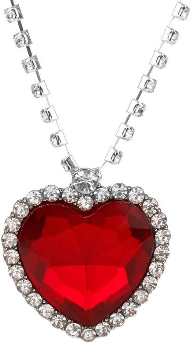 HEYu jewelry Titanic Heart Of The Ocean Love Heart Shaped Necklace With Royal Blue Crystal Pendant For Women Wife