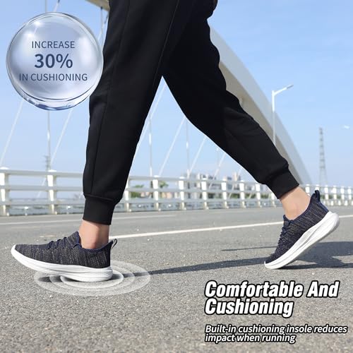 Image of VAMJAM Men's Running Shoes Slip On Walking Shoes Non Slip Lightweight Workout Breathable Gym Sneakers Fashion Mesh Sneakers